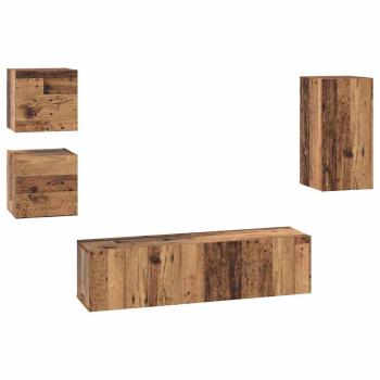 TV-Schrank-Set 5 pcs Altholz 30,5 x 30 x 60 cm Holzwerkstoff