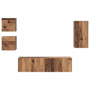 TV-Schrank-Set 5 pcs Altholz 30,5 x 30 x 60 cm Holzwerkstoff
