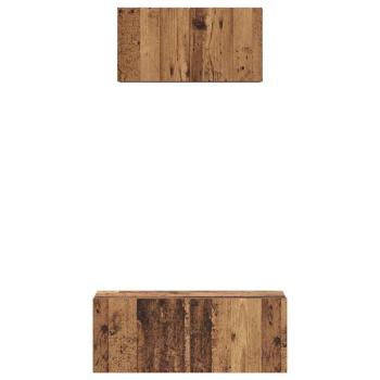 TV-Schrank Set 2 pcs Altholz 80 x 30 x 30 cm Holzwerkstoff