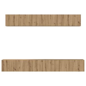 TV-Schrank Set 5 pcs Eiche handwerklich 80 x 30 x 30 cm Mittel