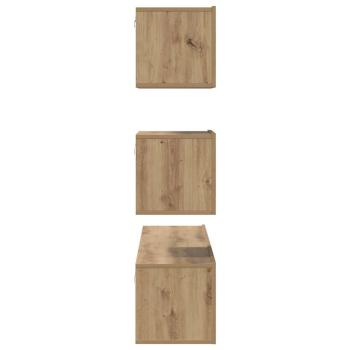 TV-Schrank-Set 4 pcs Eiche handwerklich 80 x 30 x 30 cm