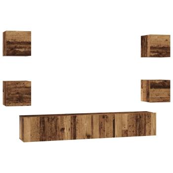 TV-Schrank-Set 7 pcs Altholz 60 x 30 x 30 cm Holzwerkstoff