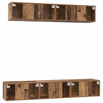 TV-Schrank Set 5 pcs Altholz Standard Mittel Holzwerkstoff
