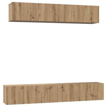 TV-Schrank Set 5 pcs Eiche handwerklich Mittel 80 x 30 x 30 cm