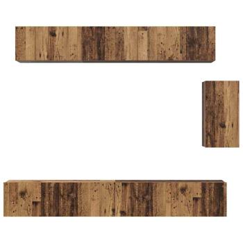 TV-Schrank-Set 6 pcs Altholz 100 x 30 x 30 cm Holzwerkstoff