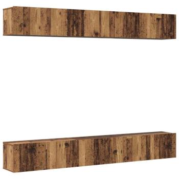 TV-Schrank-Set 6 pcs Altholz 60 x 30 x 35 cm Holzwerkstoff