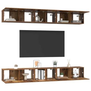 TV-Schrank-Set 6 pcs Altholz 60 x 30 x 35 cm Holzwerkstoff