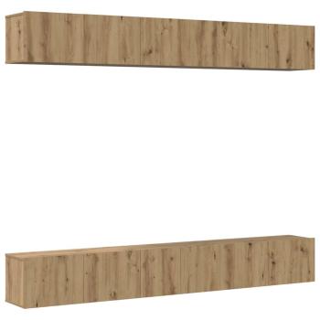 TV-Schrank-Set 6 pcs Eiche handwerklich 60 x 30 x 35 cm
