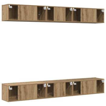 TV-Schrank-Set 6 pcs Eiche handwerklich 60 x 30 x 35 cm