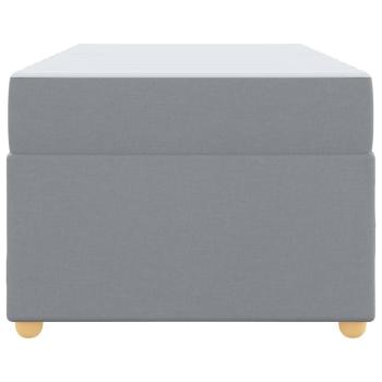 Bettgestell mit Matratze Sonstiges Hellgrau 90 x 190 cm Stoff