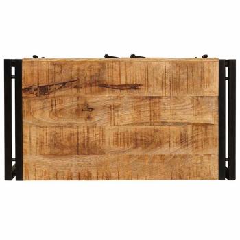 Nachttisch Braun 38 x 33 x 58 cm Massives, grobes Mangoholz