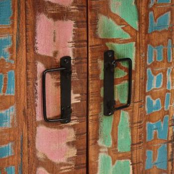 Nachttisch Mehrfarbig 38 x 33 x 58 cm recyceltes Massivholz