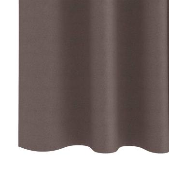 Verdunkelungs-Vorhänge mit Ringen 2 Stk. Dunkelbraun Polyester