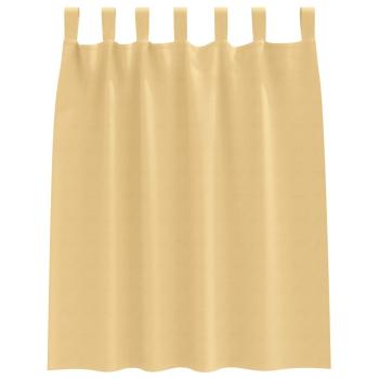 Verdunkelungs-Vorhänge mit Ringen 2 Stk. Beige 140 x 140 cm