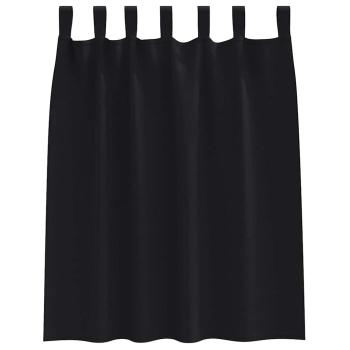 Verdunkelungsvorhänge 2 pcs Schwarz 140 x 140 cm Polyester