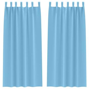 Verdunkelungsvorhänge 2 pcs Hellblau 225 x 140 cm Polyester