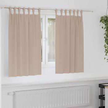 ARDEBO.de - Verdunkelungsvorhänge 2 pcs Taupe 140 x 140 cm Polyester