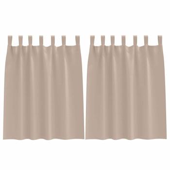 Verdunkelungsvorhänge 2 pcs Taupe 140 x 140 cm Polyester