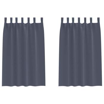 Verdunkelungsvorhänge 2 pcs Anthrazit 175 x 140 cm Polyester
