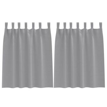 Verdunkelungsvorhänge 2 pcs Hellgrau 140 x 140 cm Polyester