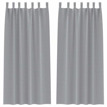 Verdunkelungsvorhänge 2 pcs Hellgrau 260 x 140 cm Polyester