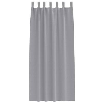 Verdunkelungsvorhänge 2 pcs Hellgrau 260 x 140 cm Polyester