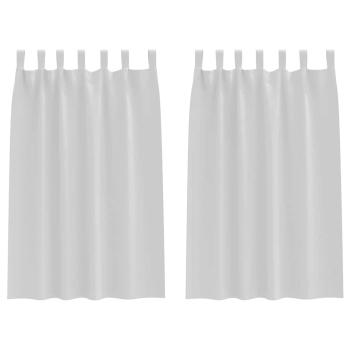 Verdunkelungsvorhänge 2 pcs Hellgrau 175 x 140 cm Polyester