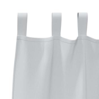 Verdunkelungs-Vorhänge mit Ringen 2 pcs Helles Grau