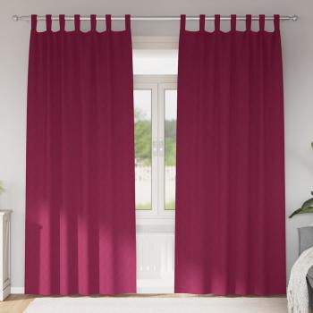 ARDEBO.de - Verdunkelungsvorhänge 2 pcs Weinrot 225 x 140 cm Polyester