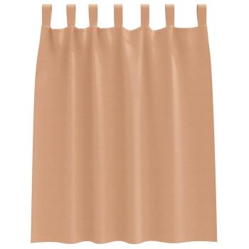 Verdunkelungsvorhänge 2 pcs Hellbraun 140 x 140 cm Polyester