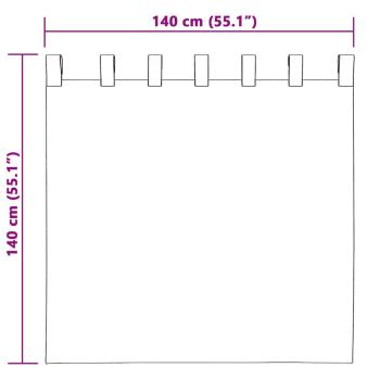 Verdunkelungsvorhänge 2 pcs Hellbraun 140 x 140 cm Polyester