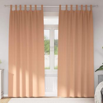 ARDEBO.de - Verdunkelungsvorhänge 2 pcs Hellbraun 225 x 140 cm Polyester