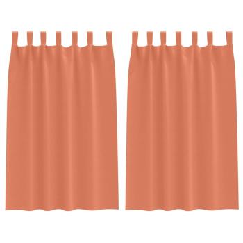 Verdunkelungsvorhänge 2 pcs Terrakotta 175 x 140 cm Polyester