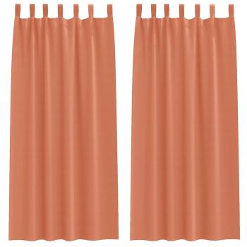 Verdunkelungsvorhänge 2 pcs Terrakotta 225 x 140 cm Polyester