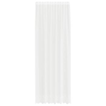 Spitzenvorhang mit Vorhängen Floral Weiß 150 x 280 cm Polyester