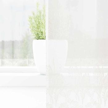 Spitzenvorhang mit Vorhängen Floral Weiß 150 x 280 cm Polyester