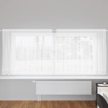 ARDEBO.de - Spitzenvorhang mit Vorhängen Weiß 300 x 180 cm Polyester