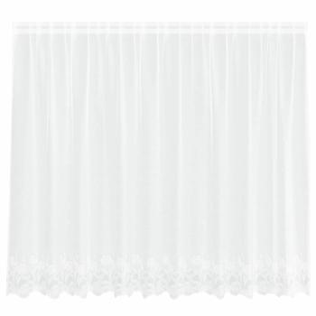 Spitzenvorhang mit Vorhängen Weiß 300 x 180 cm Polyester