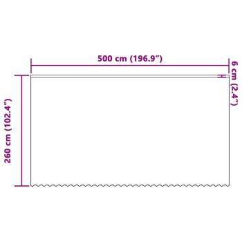 Spitzenvorhang mit Vorhängen Floral Weiß 500 x 260 cm Polyester