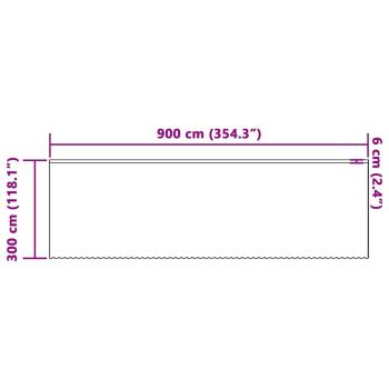 Spitzenvorhang mit Vorhängen Floral Weiß 900 x 300 cm Polyester