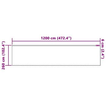 Spitzenvorhang mit Vorhängen Floral Weiß 1200 x 260 cm Polyester