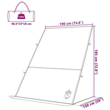 Zelt mit Dach Sonstiges mit Luftentlüftung Grün und Schwarz 190 x 150 x 185 cm