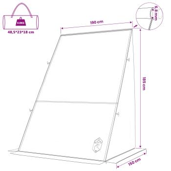 Heckklappenzelt Personen 190 x 150 x 185 cm Blau Taft