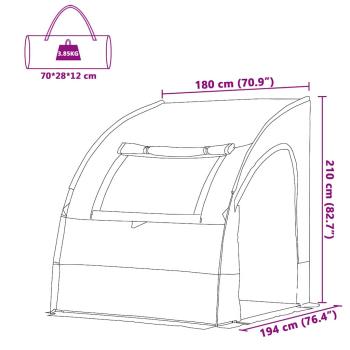 Zelt mit Dach Sonstiges Grau und Orange und Schwarz 194 x 180 x 210 cm