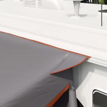 Zelt Grau und Orange und Schwarz 285 x 255 x 245 cm Polyester