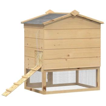Hühnerstall Braun 75 x 59 x 60 cm Massivholz Kiefer