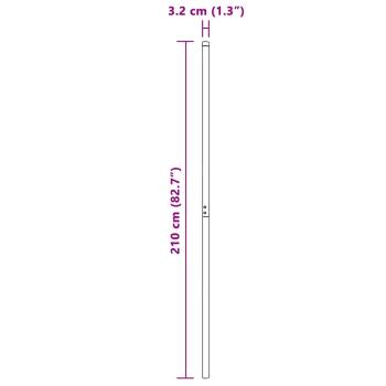 Zaunpfosten 12 pcs Silber 210 cm Galvanisierter Stahl