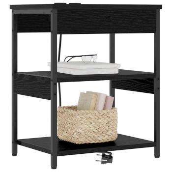 Nachttische 2 pcs Schwarze Eiche 41 x 31 x 51 cm Holzwerkstoff