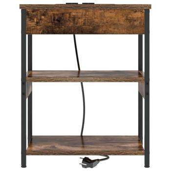 Nachttische 2 pcs Räuchereiche 41 x 31 x 51 cm Holzwerkstoff