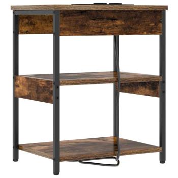 Nachttische 2 pcs Räuchereiche 41 x 31 x 51 cm Holzwerkstoff